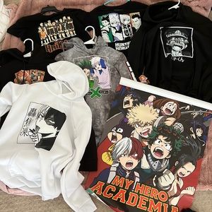 Anime bundle sweatshirts shirts  figures Aaron poster